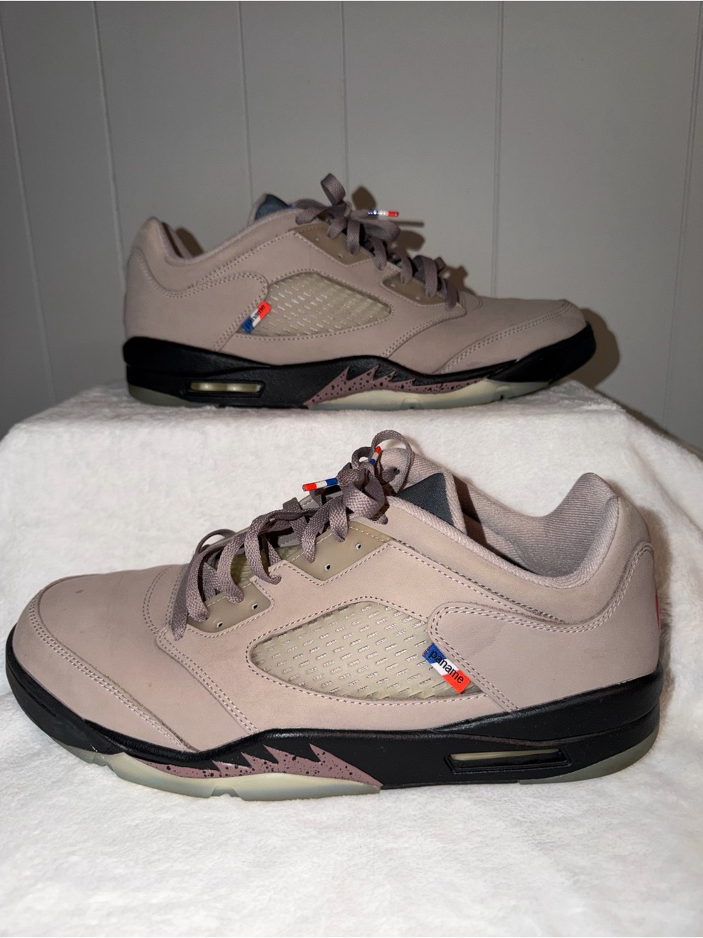 Jorden 5 Retro Low PSG Panama Sneakers- Grey Mens Size 14- READ